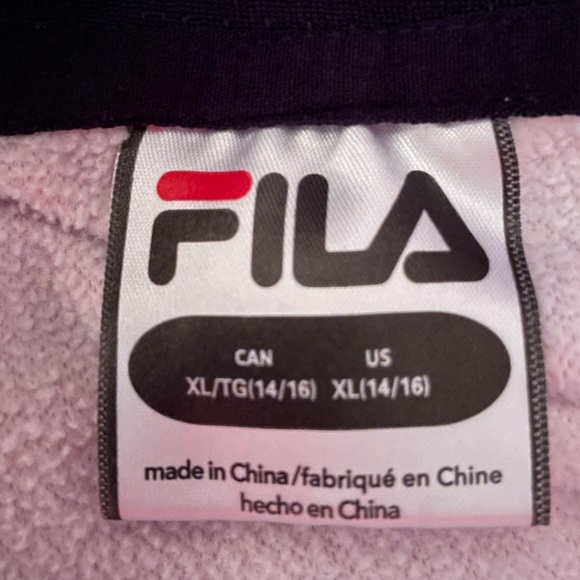 OkFila Youth Girl Hoodie Hooded Sweatshirt Space Dye Pink XL 14 16 - Picture 3 of 5